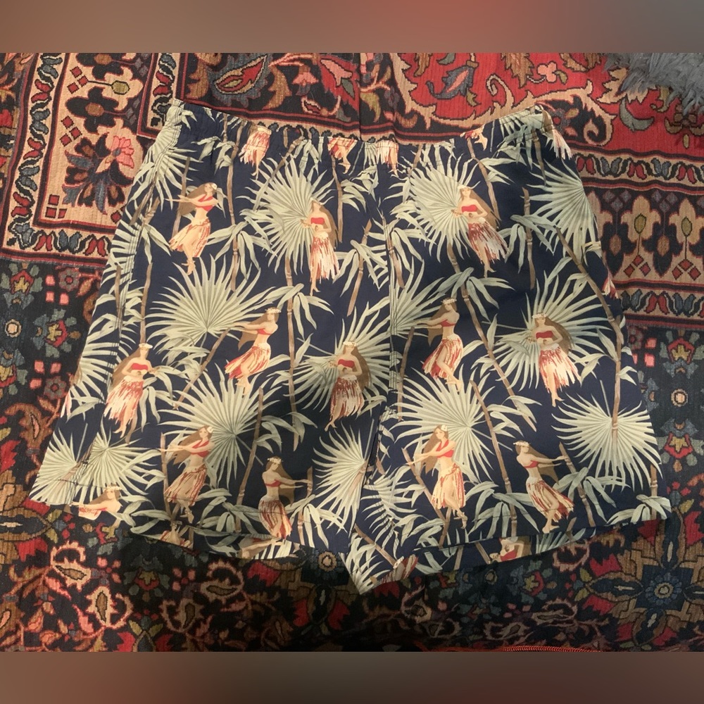 Hawaiian Hula Girl Swim Trunks